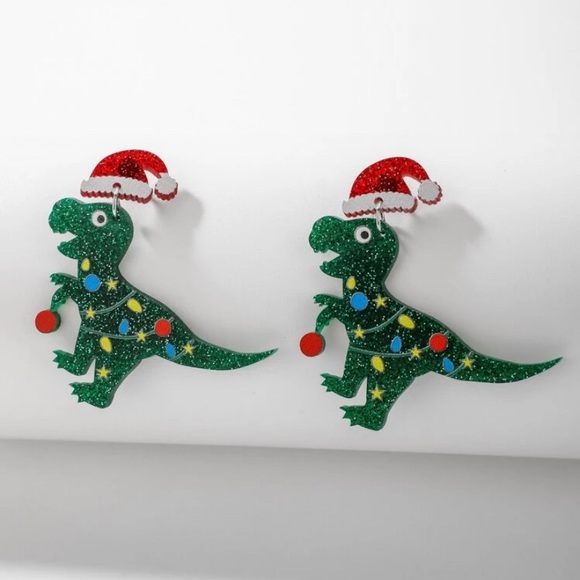 SHEIN Other - Cute Santa Dinosaur Earrings